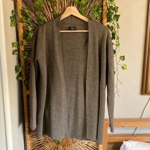 Eileen Fisher Wool Italian Yarn Gray Cardigan